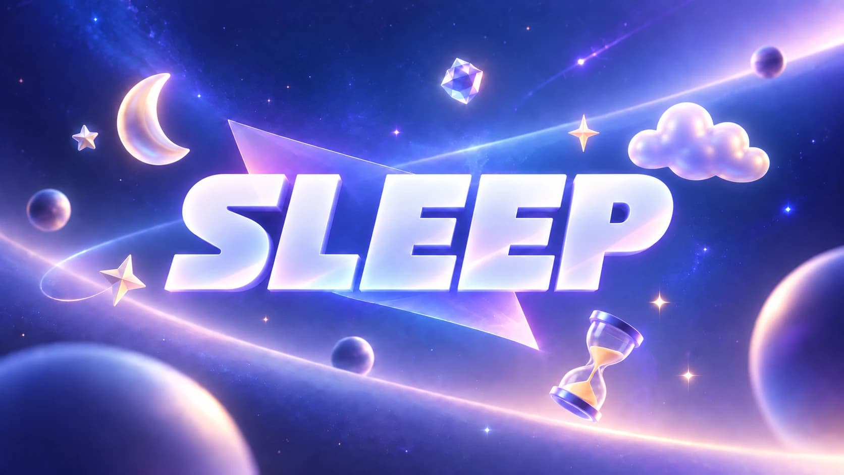 Luminous blue and violet 3D space artwork for Best sleep alarms for iPhone: a calmer plan for bedtime